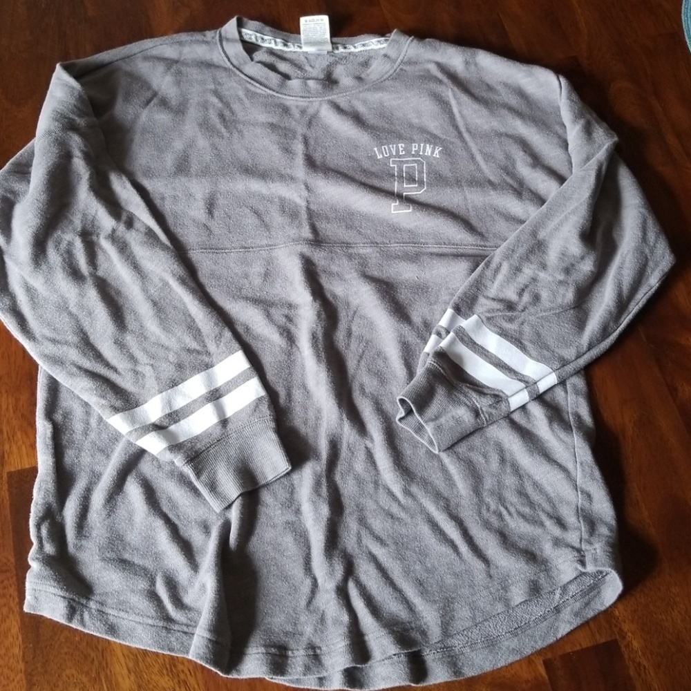 Victoria's Secret Pink Grey Sweatshirt Size Medium